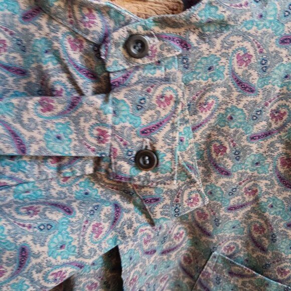 Mens Small Vintage Shirt Wah Maker Paisley Button-Up Pullover Paisley Made USA - Picture 4 of 7